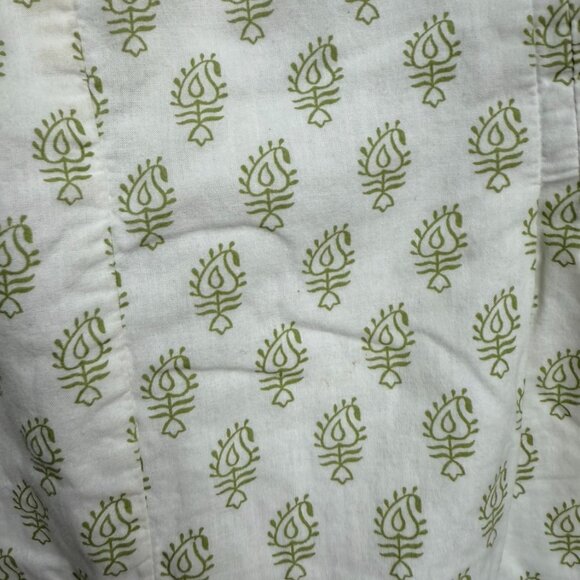 Tulip Brand Cotton XL 100% Summer Dress Green India Print Lightweight Sleeveless - Picture 4 of 6